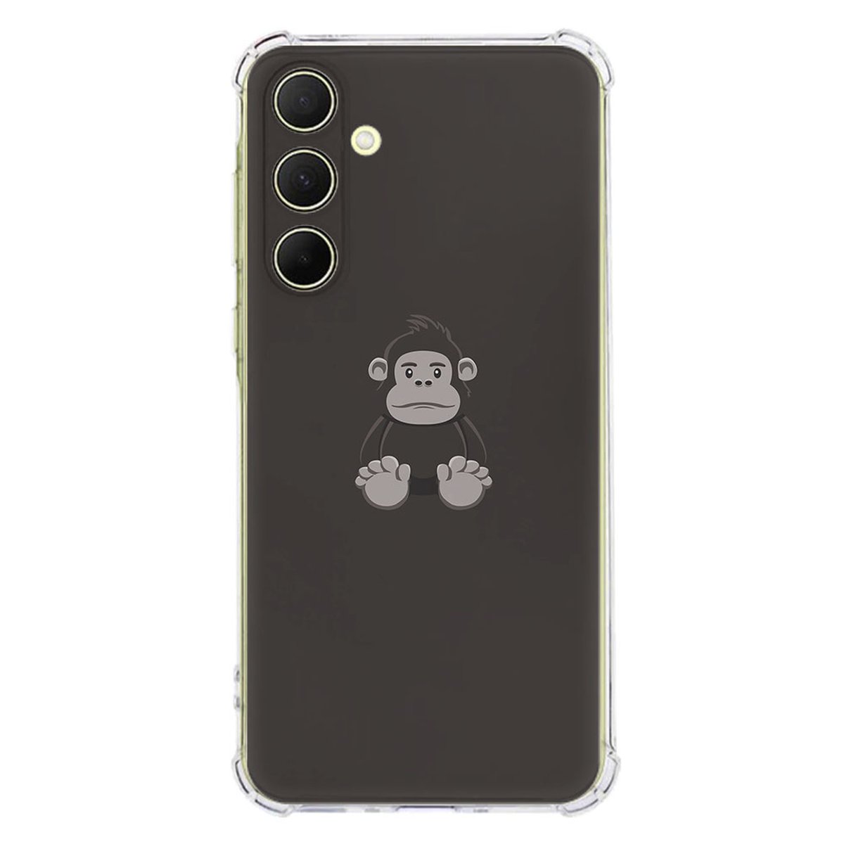 Samsung Galaxy A56 Hoesje Gorilla TPU Antishock achterkant transparant design met aap