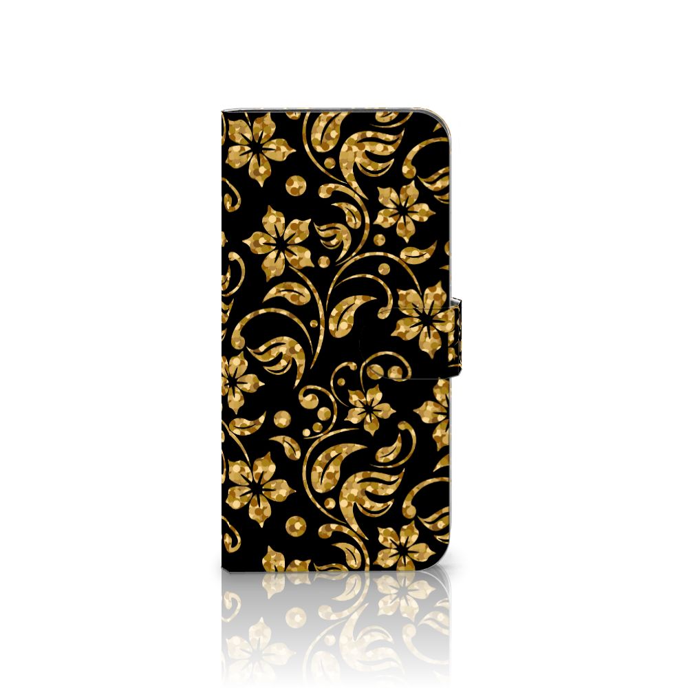 Samsung Galaxy A56 Hoesje Gouden Bloemen design gouden bloemen aanzicht