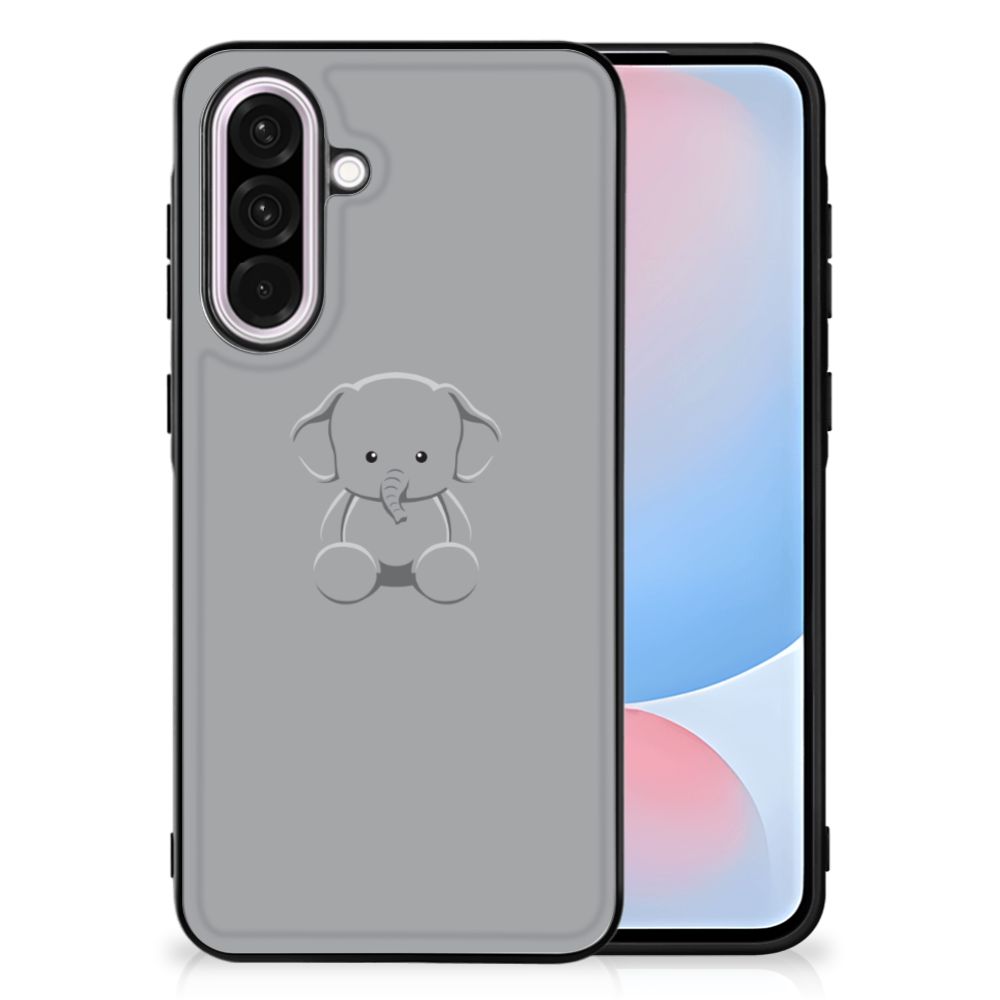 Samsung Galaxy A56 Hoesje Grijs Baby Olifant back cover illustratie grijs