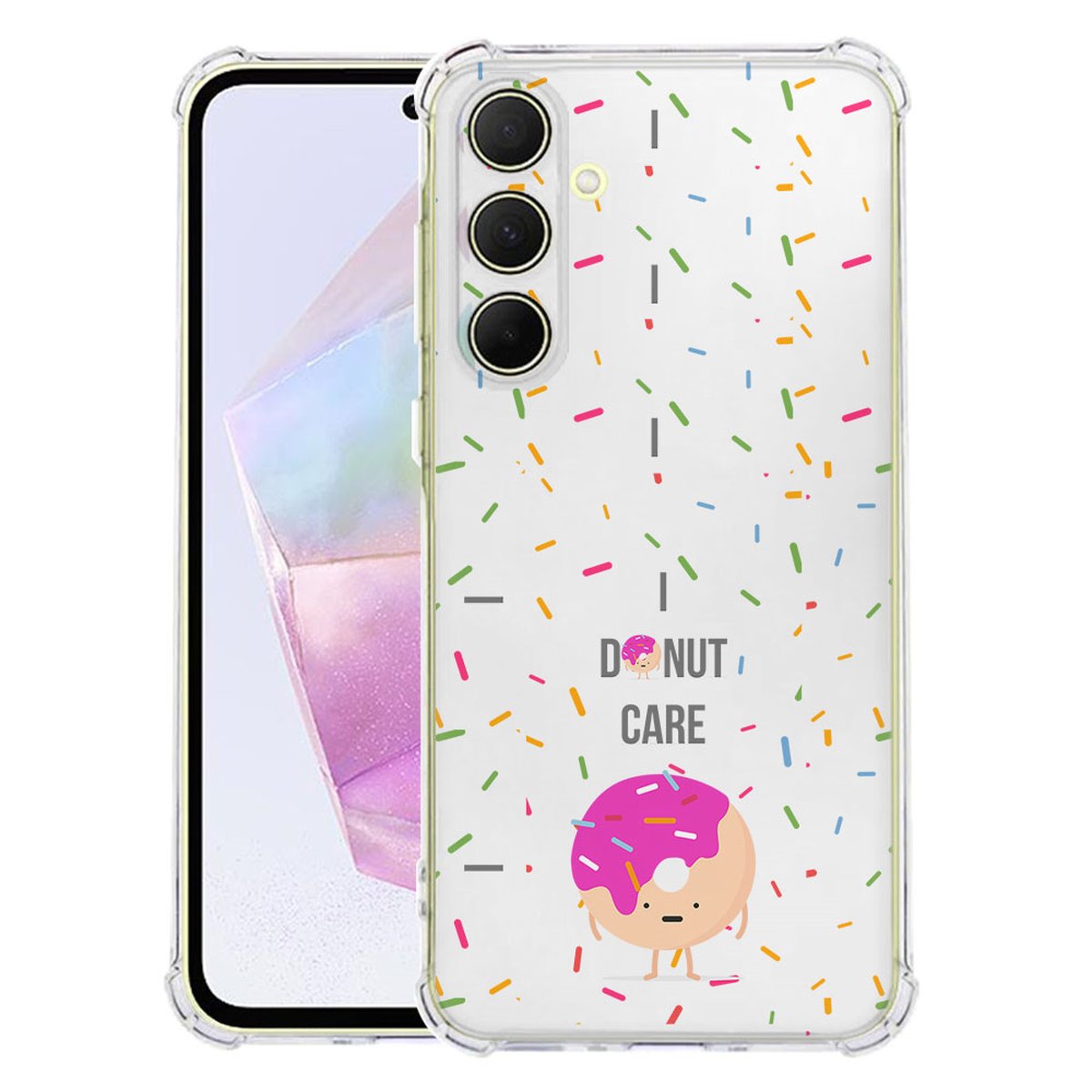 Samsung Galaxy A56 Hoesje Hoesje Donut Roze TPU Antishock achterzijde design