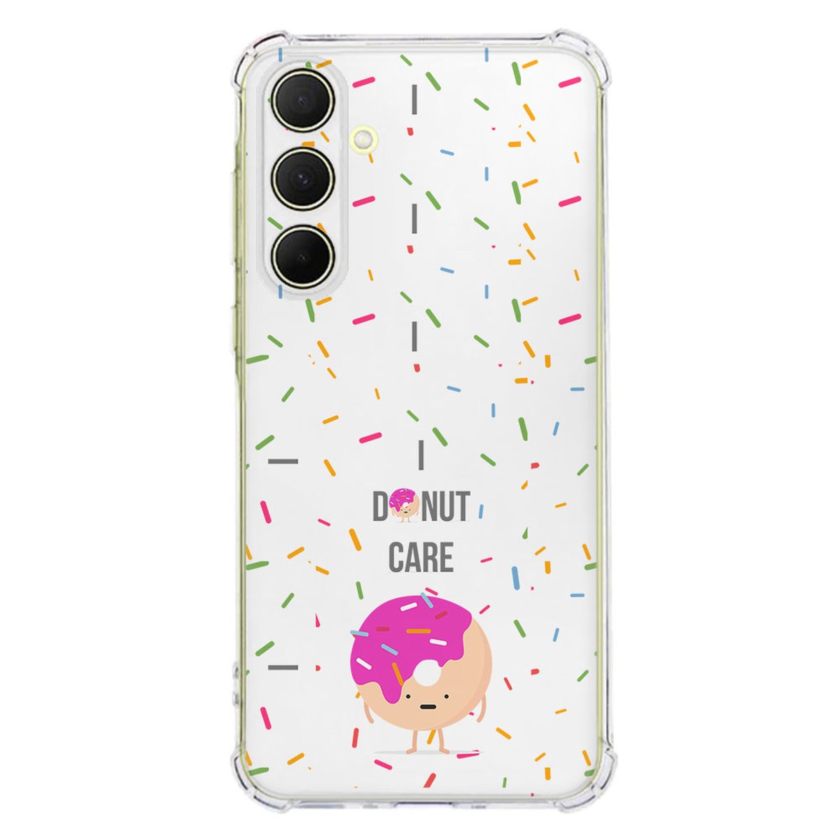 Samsung Galaxy A56 Hoesje Hoesje Donut Roze TPU Antishock achterkant design donut sprinkles