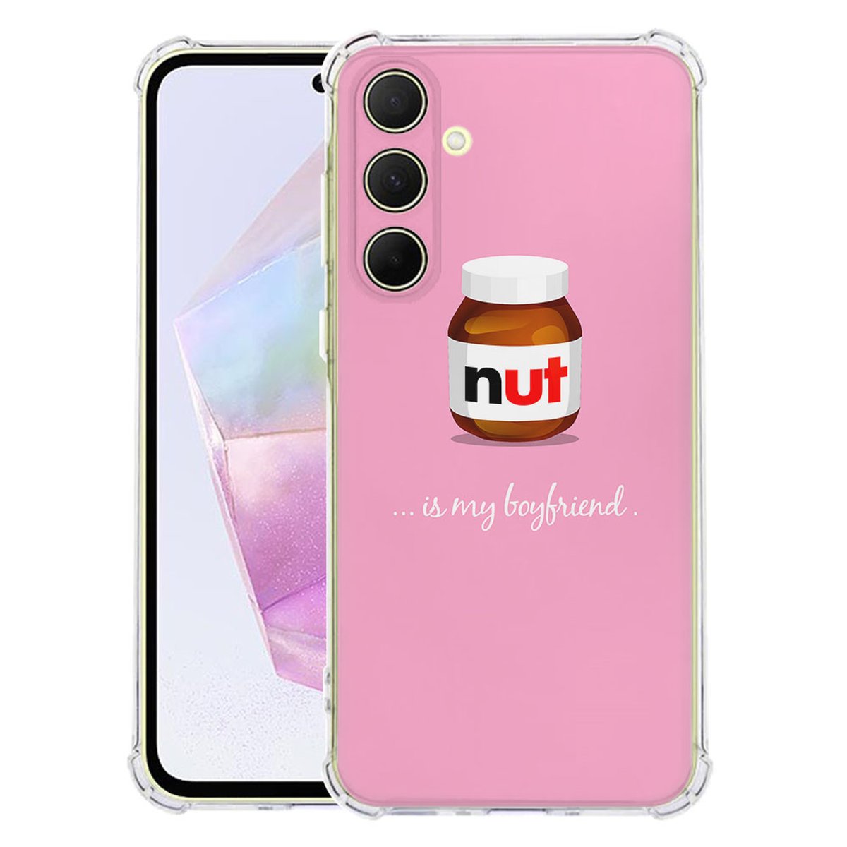 Samsung Galaxy A56 Hoesje - Hoesje Nut Boyfriend TPU Antishock achteraanzicht