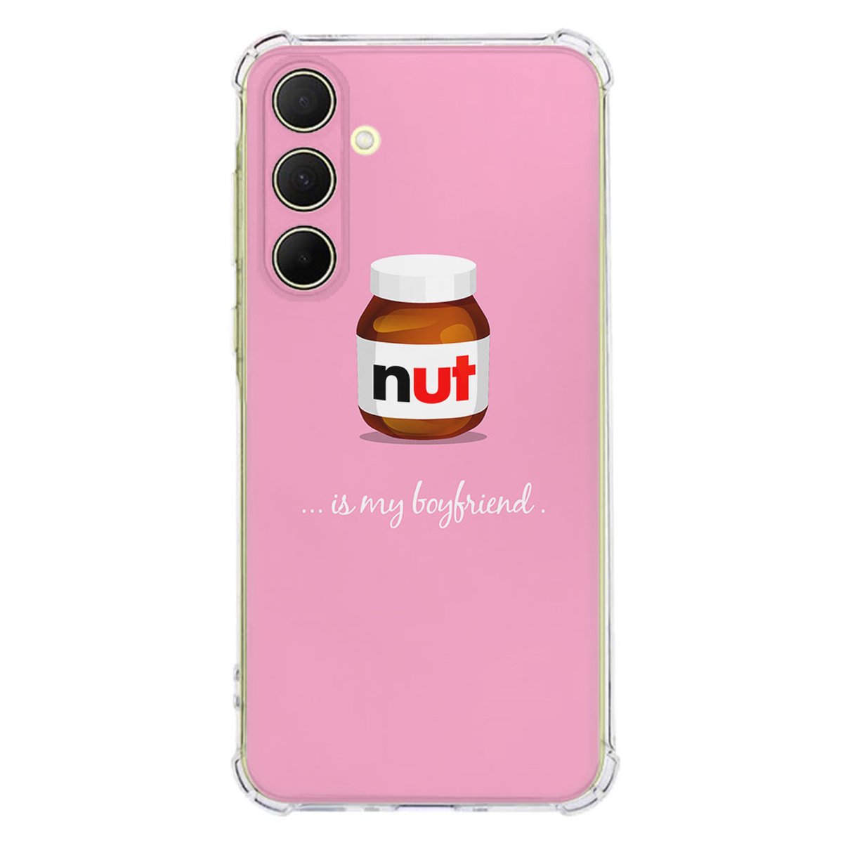 Samsung Galaxy A56 Hoesje Hoesje Nut Boyfriend TPU Antishock productafbeelding roze ontwerp