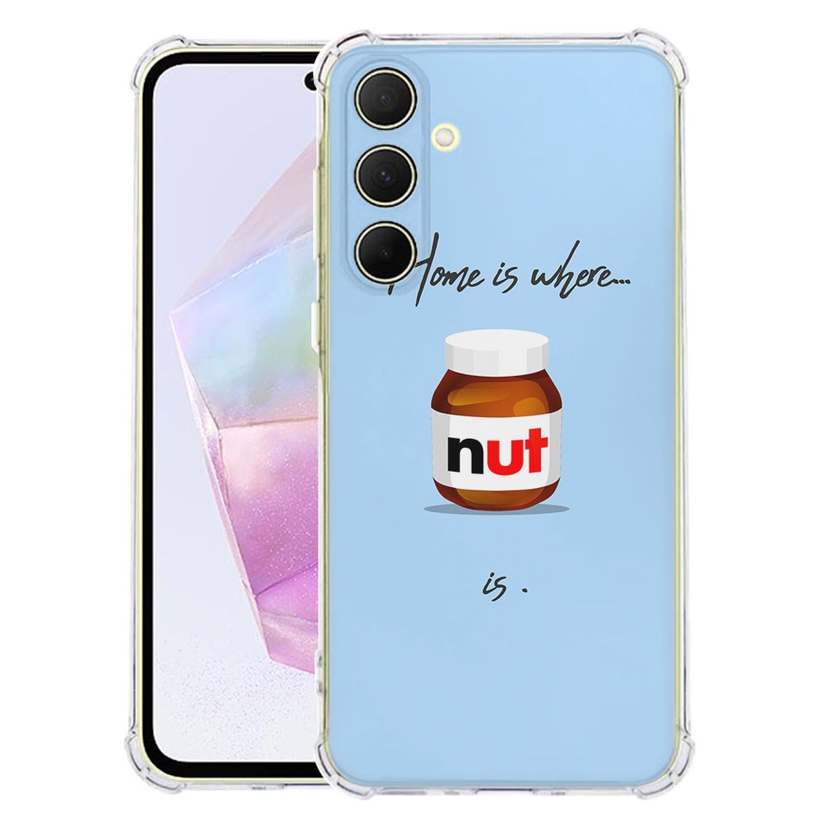 Samsung Galaxy A56 Hoesje Hoesje Nut Home TPU Antishock voorkant en achterkant