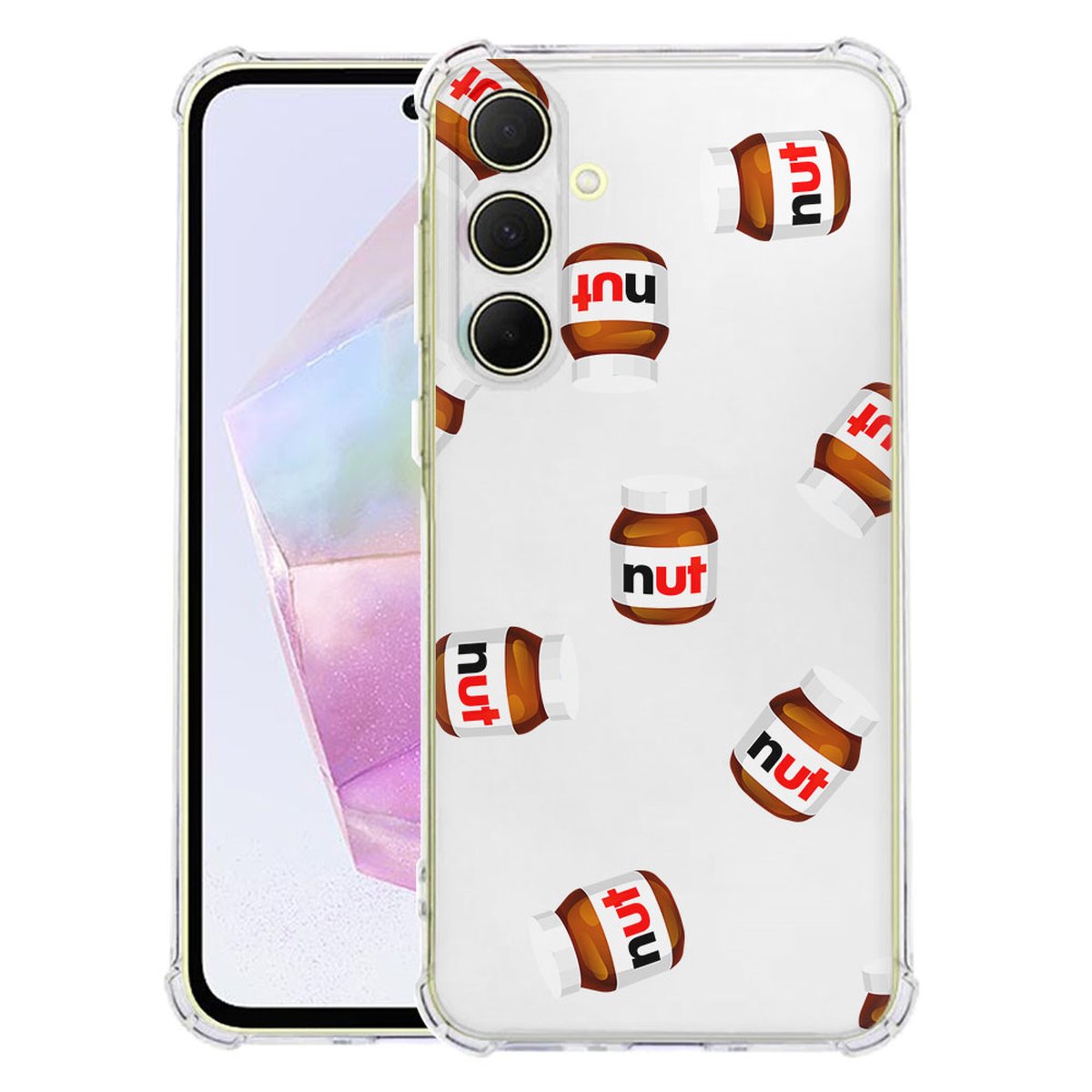 Samsung Galaxy A56 Hoesje Hoesje Nut Jar TPU Antishock achterzijde design met nut potjes motief