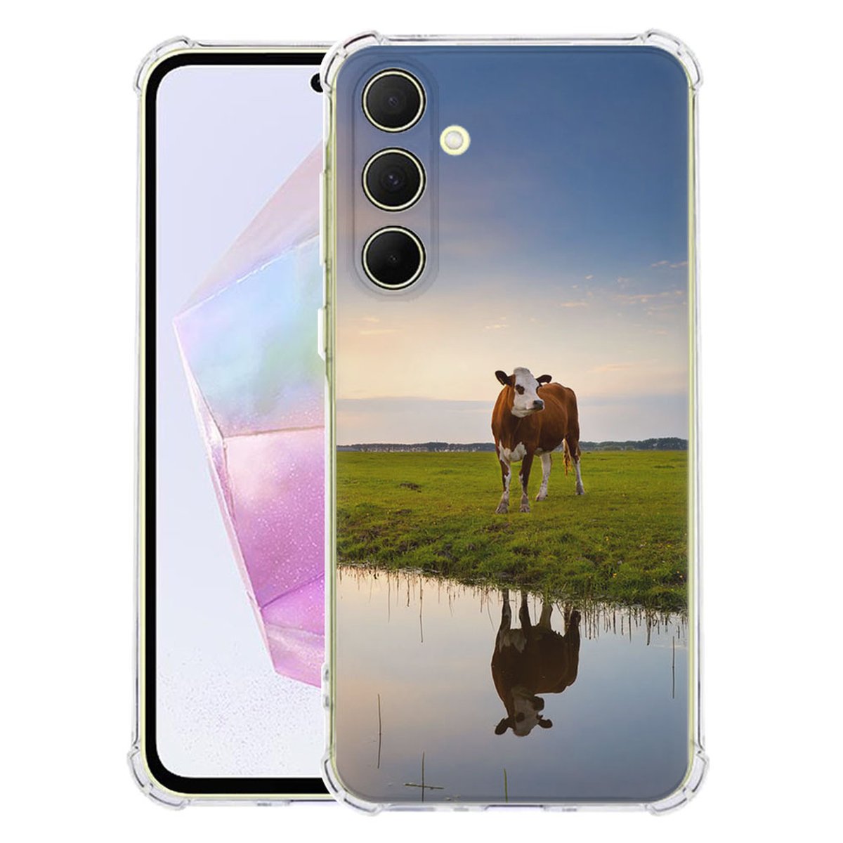Samsung Galaxy A56 Hoesje - Koe TPU Antishock koe design aanzicht