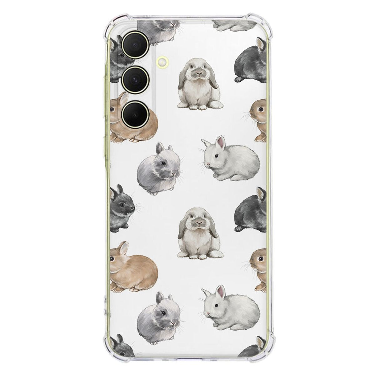 Samsung Galaxy A56 Hoesje - Konijntjes TPU Antishock konijntjes design voorkant