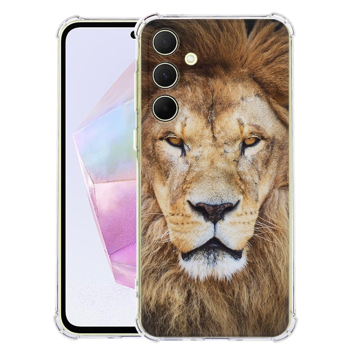 Samsung Galaxy A56 Hoesje - Leeuw TPU Antishock leeuw design voorkant