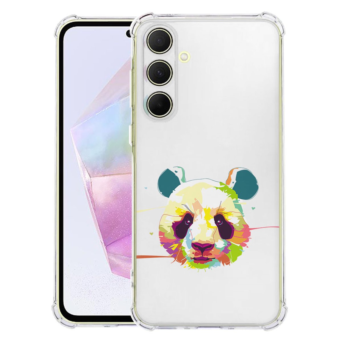 Samsung Galaxy A56 Hoesje Panda Color TPU Antishock achterzijde ontwerp