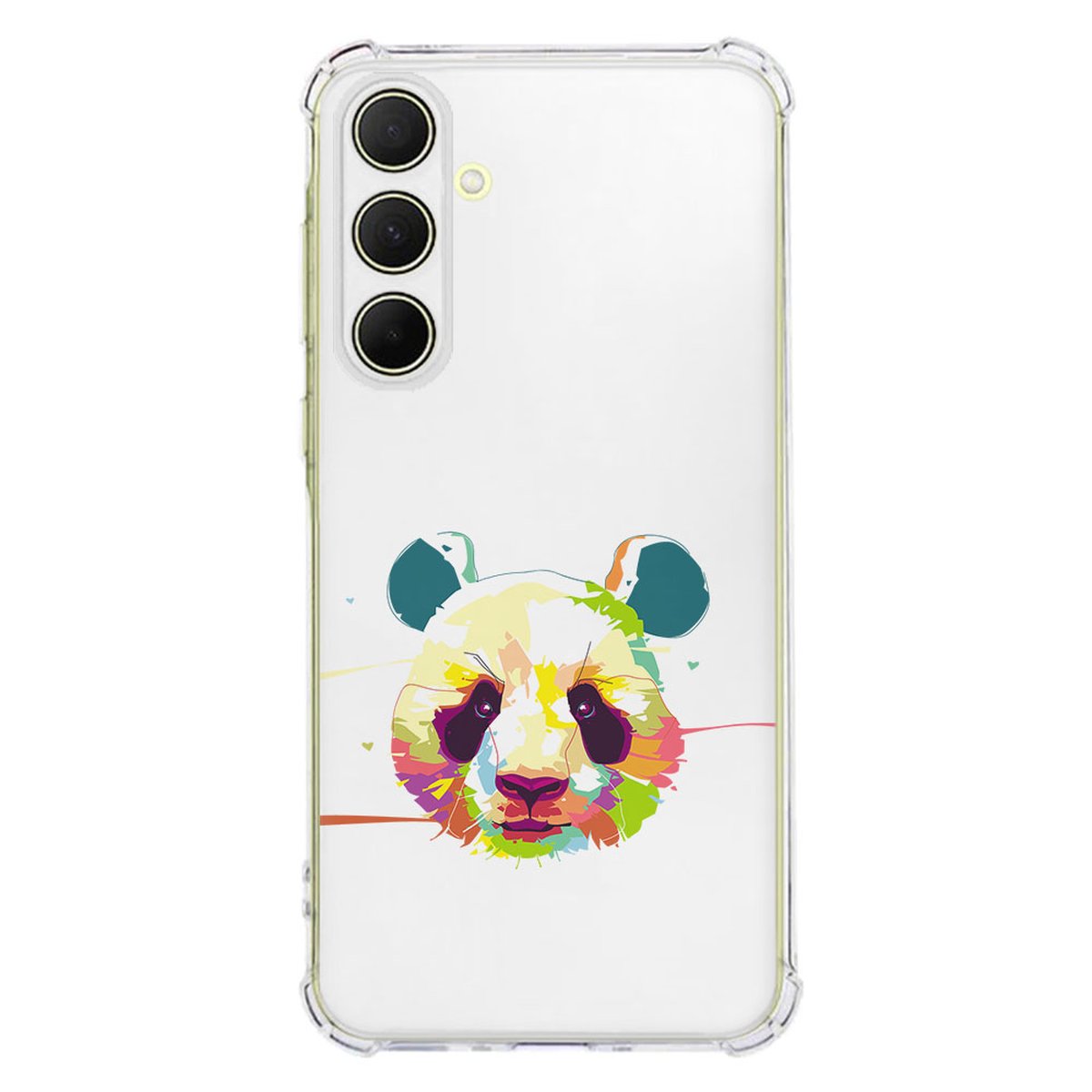 Samsung Galaxy A56 Hoesje Panda Color TPU Antishock achterkant kleurrijk ontwerp