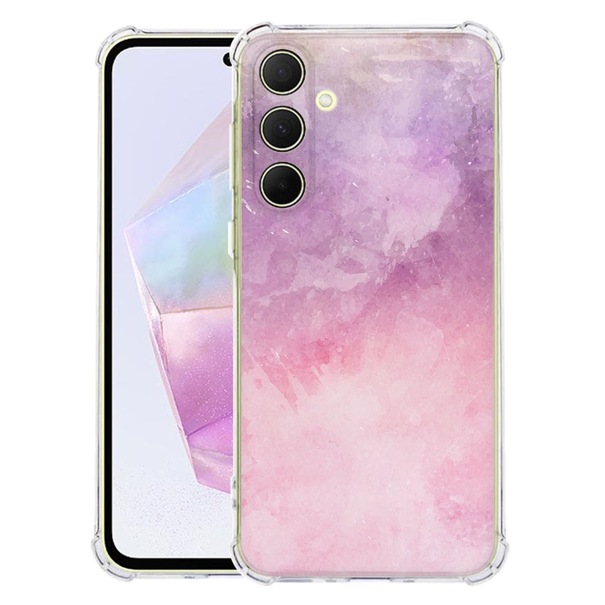 Samsung Galaxy A56 Hoesje Pink Purple Paint TPU Antishock achterkant