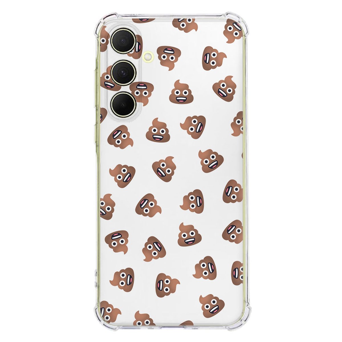 Samsung Galaxy A56 Hoesje Poep Emojis TPU Antishock smartphone hoesje design poep emoji aanzicht