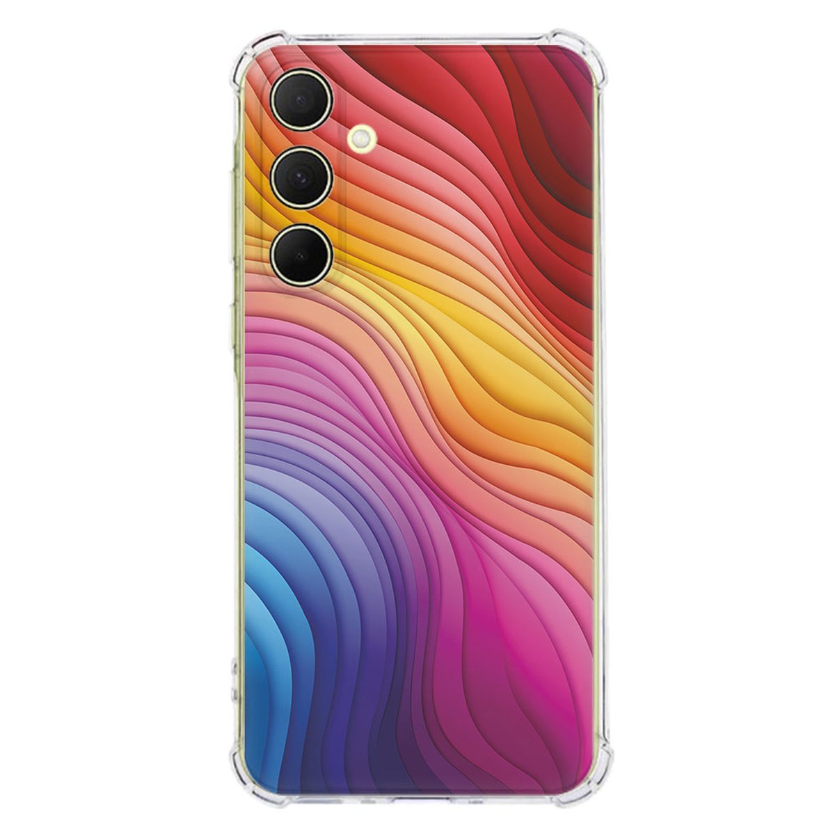 Samsung Galaxy A56 Hoesje Regenboog TPU Antishock achterkant kleurrijk ontwerp