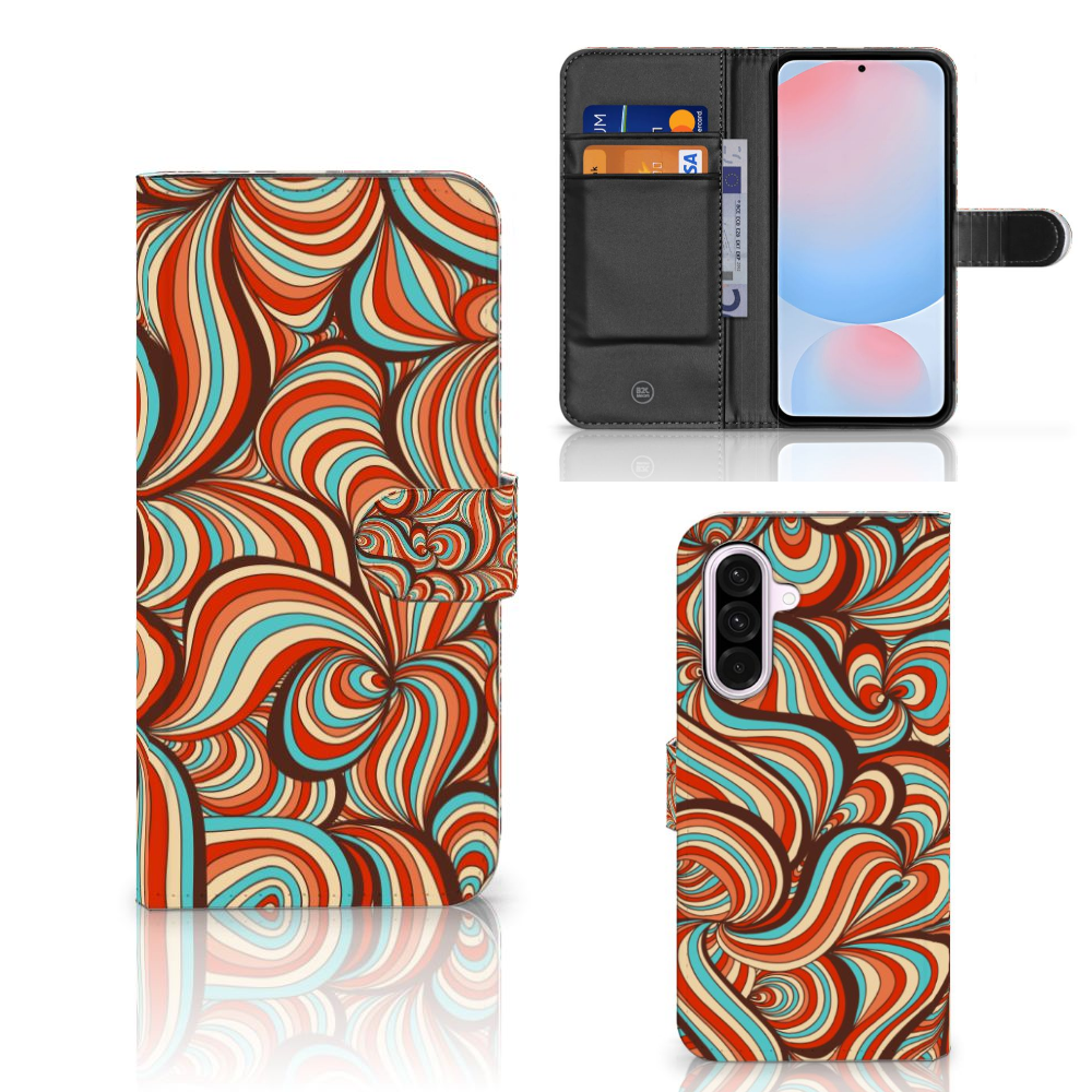 Samsung Galaxy A56 Hoesje Retro retro design kleurrijk aanzicht