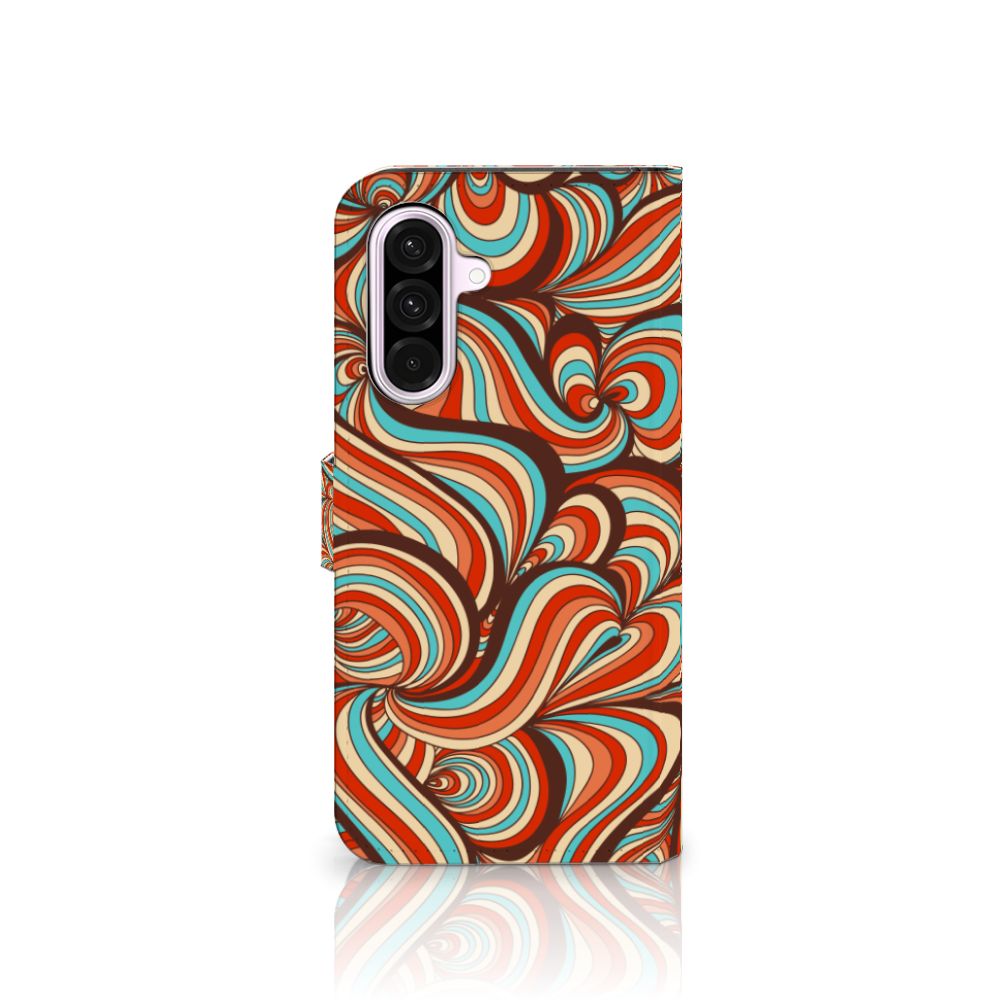 Samsung Galaxy A56 Hoesje Retro retro abstract design kleurrijk aanzicht