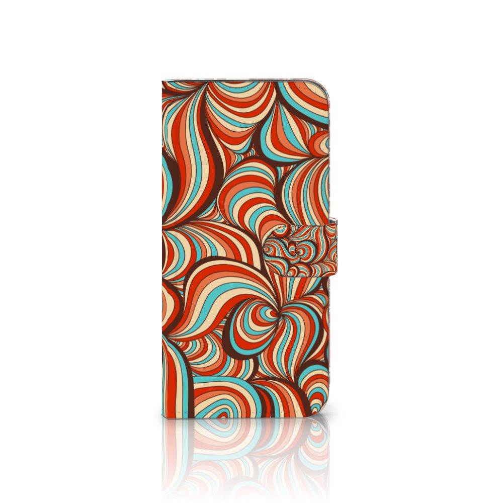 Samsung Galaxy A56 Hoesje Retro retro kleurrijke design boekhoes voorkant