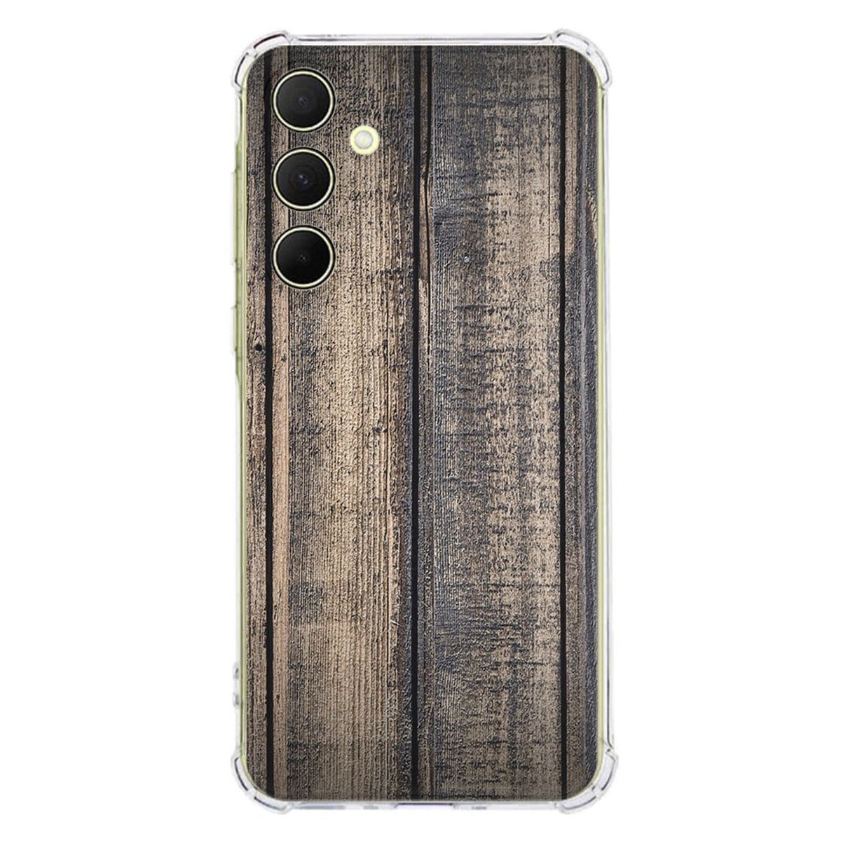 Samsung Galaxy A56 Hoesje Steigerhout TPU Antishock achterzijde houtlook