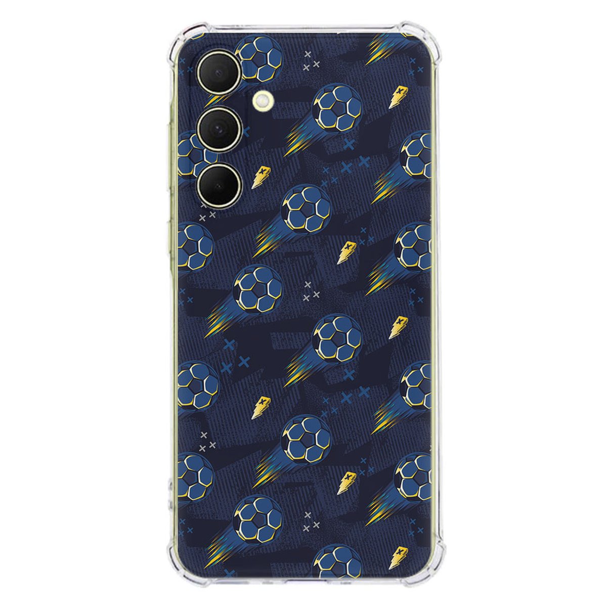 Samsung Galaxy A56 Hoesje - Voetbal TPU Antishock design voetbal achterkant