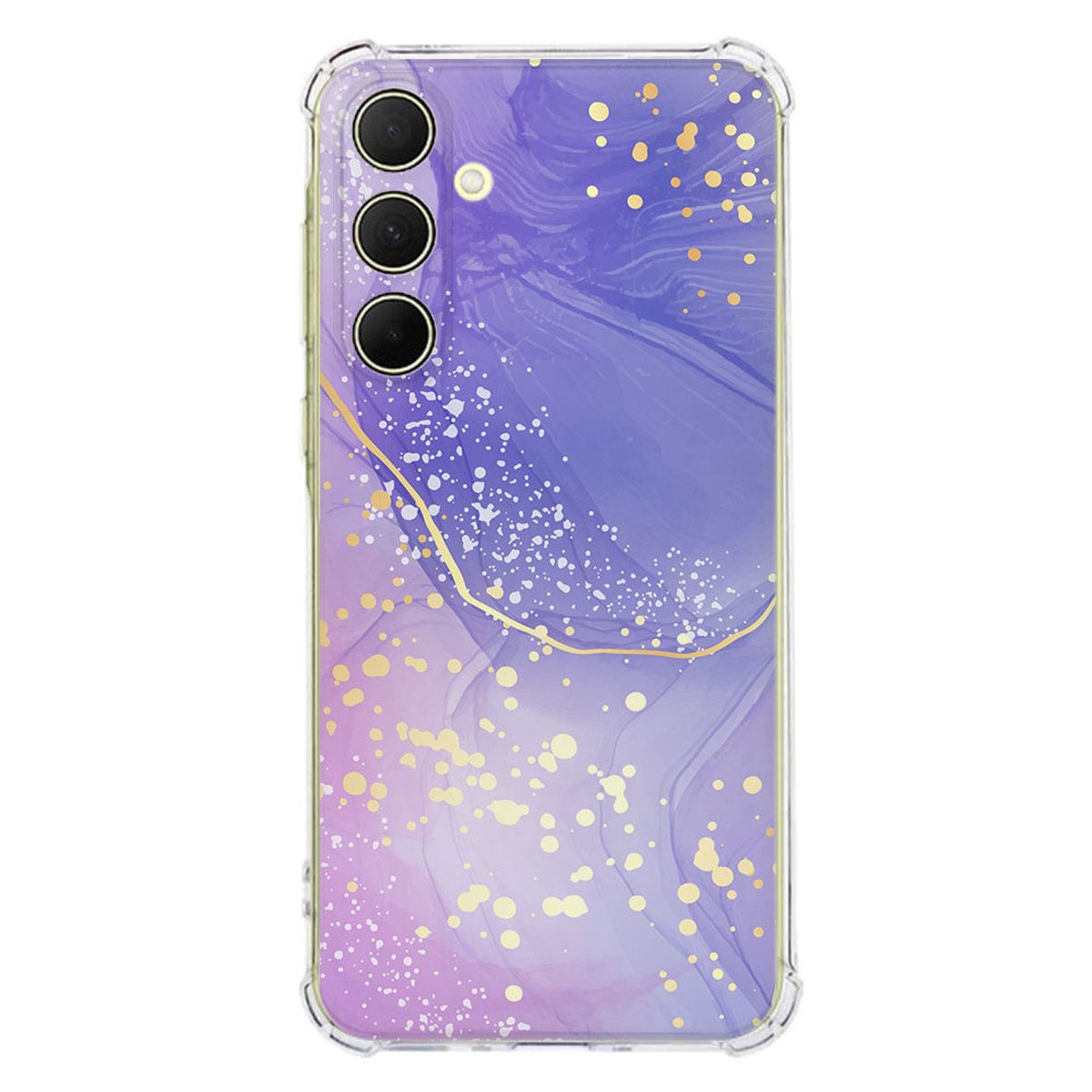 Samsung Galaxy A56 Hoesje Watercolor Paars TPU Antishock hoesje artistiek design voorkant