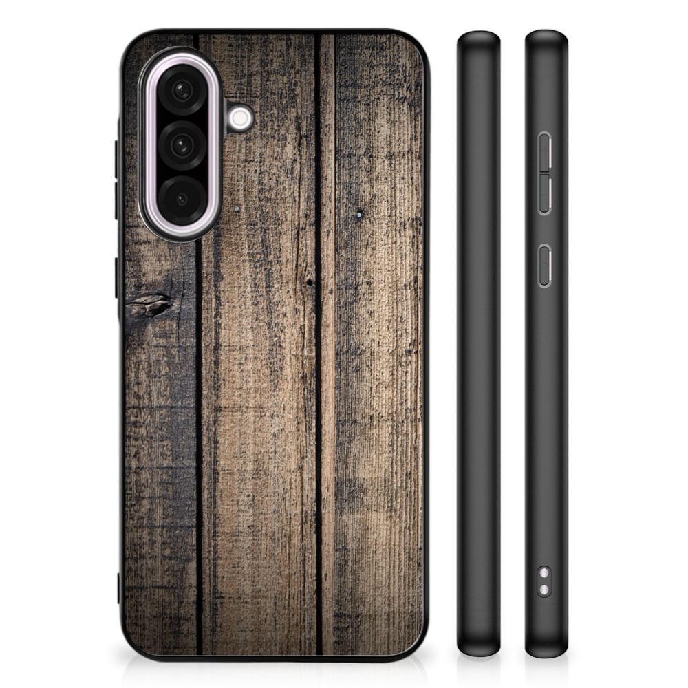 Samsung Galaxy A56 Houten Print Telefoonhoesje Steigerhout hout print achterkant zijkanten