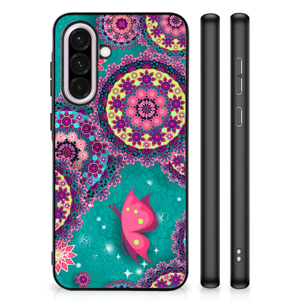 Samsung Galaxy A56 Leuk Telefoonhoesje Cirkels en Vlinders design cirkels vlinders aanzicht