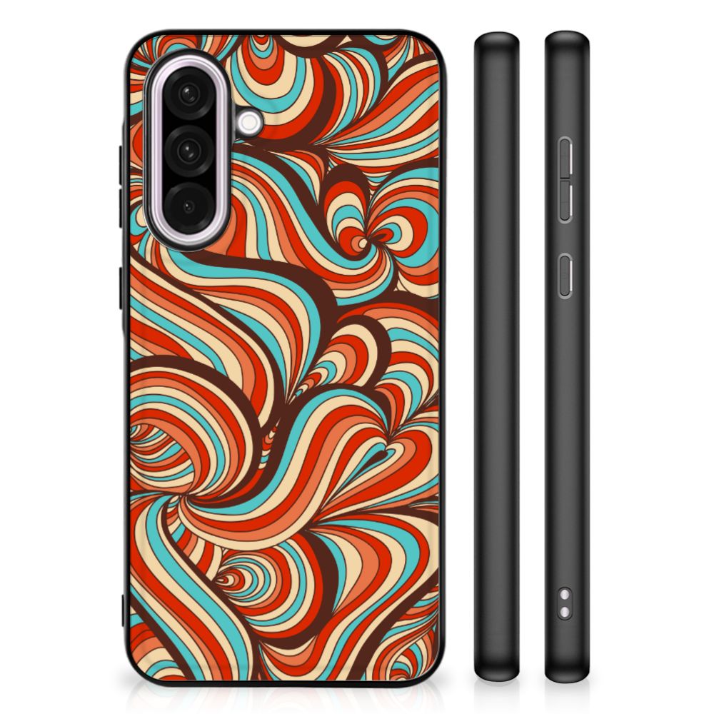 Samsung Galaxy A56 Leuk Telefoonhoesje Retro Vormen print achterkant zijkanten
