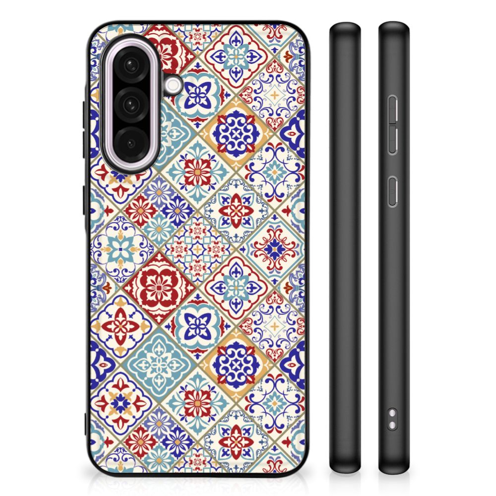 Samsung Galaxy A56 Marmeren Print Telefoonhoesje Tiles Color kleurrijk patroon achterkant zijkant