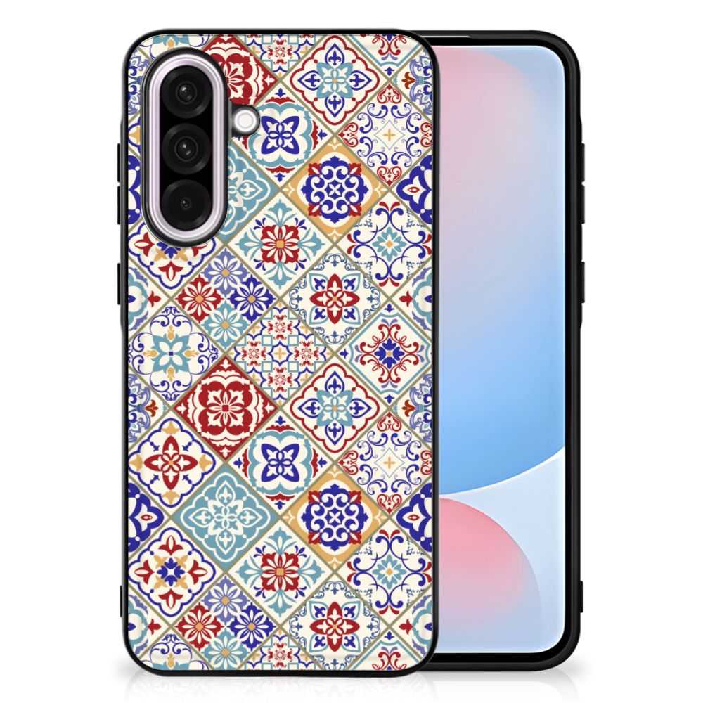 Samsung Galaxy A56 Marmeren Print Telefoonhoesje Tiles Color telefoonhoesje stenen print achteraanzicht