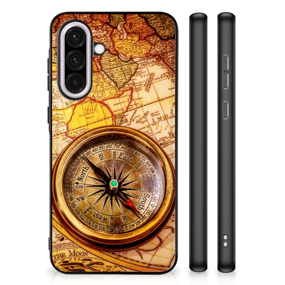 Samsung Galaxy A56 TPU Backcover Kompas reizen print voorkant en zijkanten