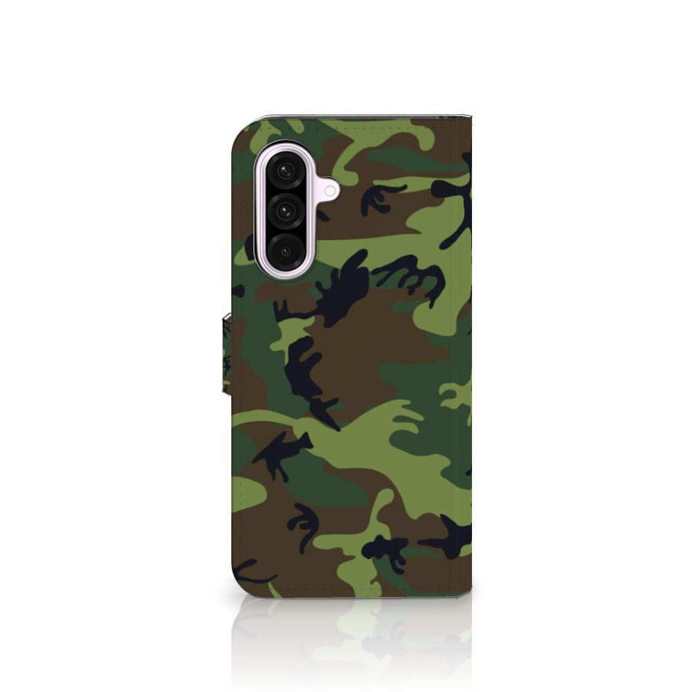 Samsung Galaxy A56 Telefoon Hoesje Army Dark telefoonhoesje camouflage print aanzicht