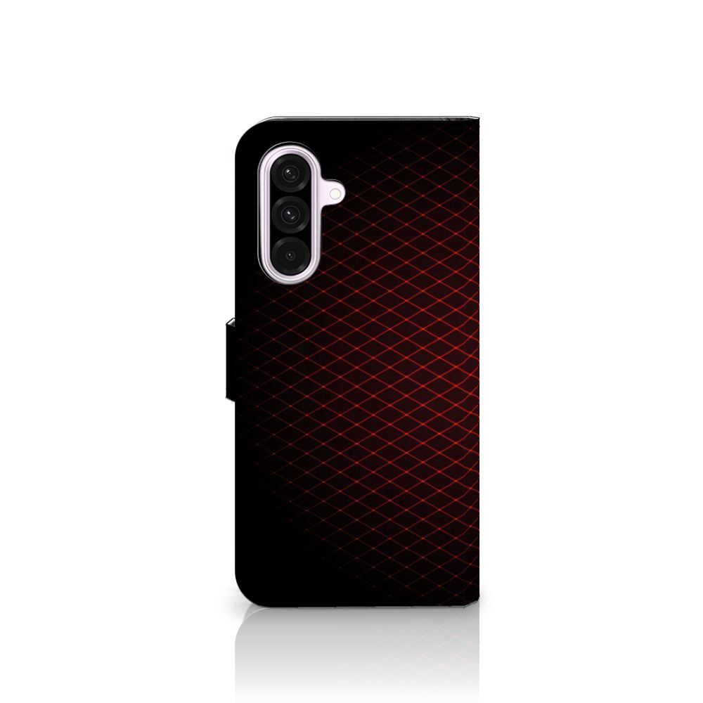 Samsung Galaxy A56 Telefoon Hoesje Geruit Rood telefoonhoesje geruit rood zijkant