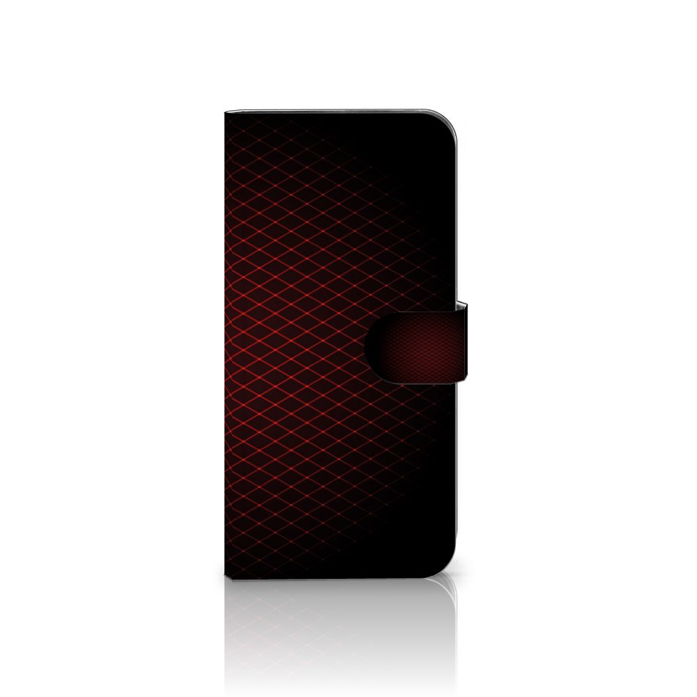 Samsung Galaxy A56 Telefoon Hoesje Geruit Rood hoesje minimalistisch geruit aanzicht