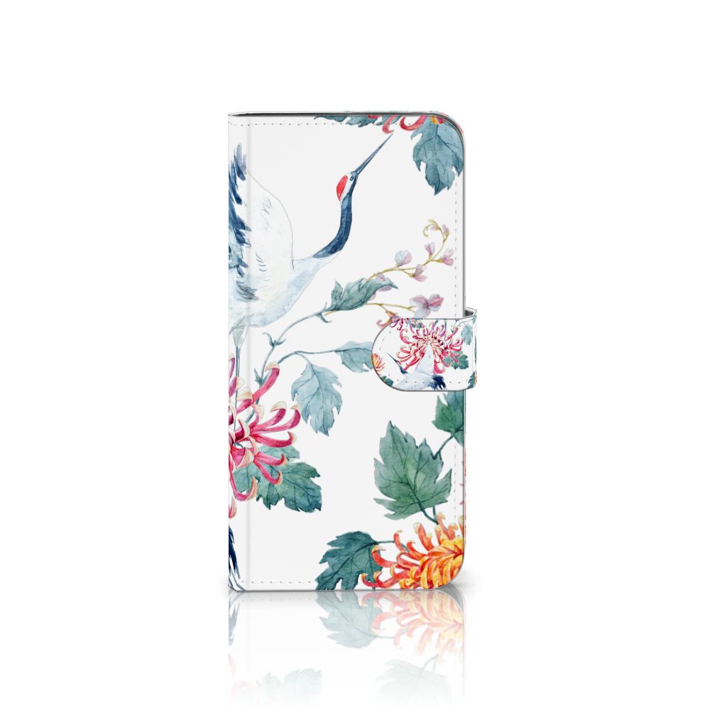 Samsung Galaxy A56 Telefoonhoesje met Pasjes Bird Flowers telefoonhoesje designnaam aanzicht