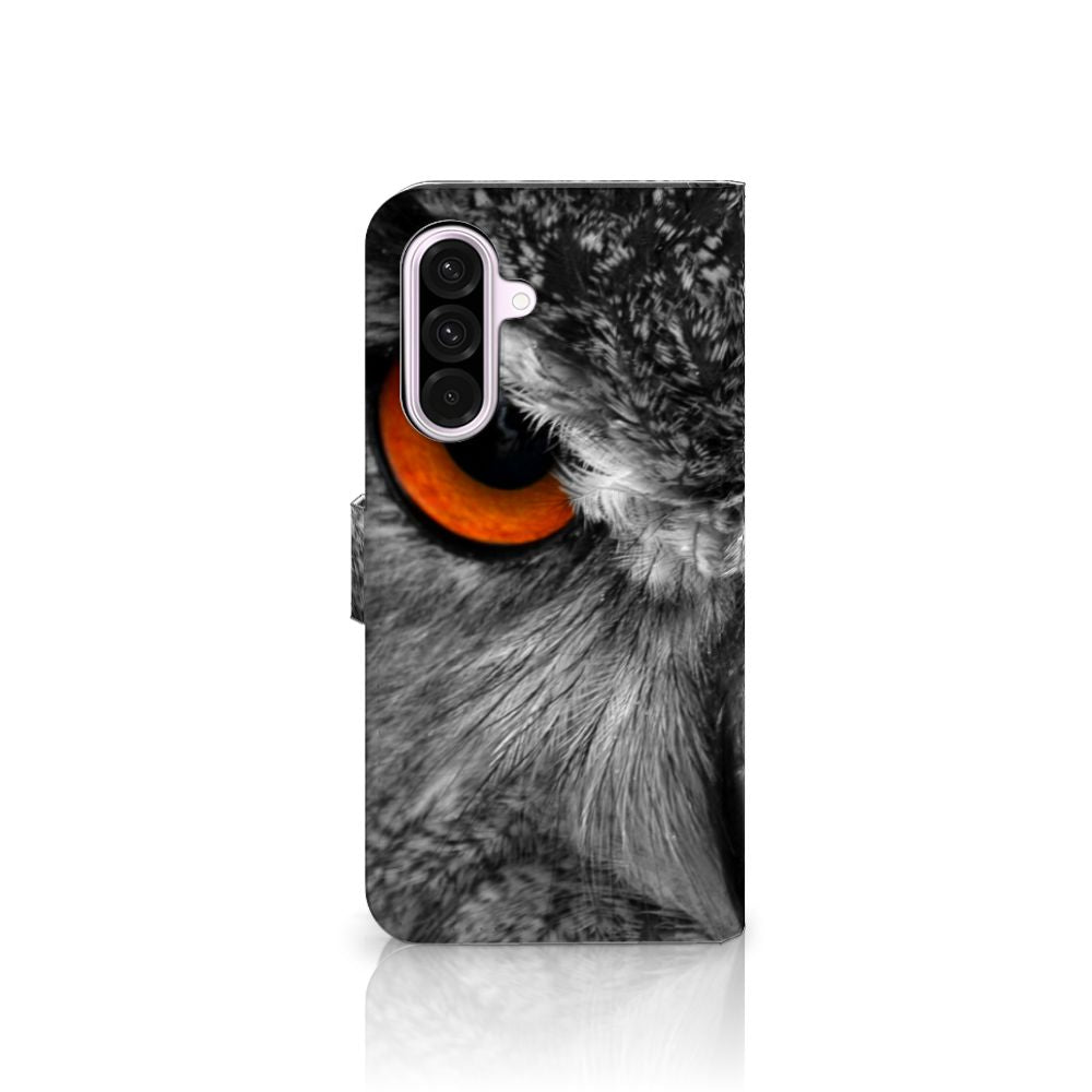 Samsung Galaxy A56 Telefoonhoesje met Pasjes Uil uil design voorkant