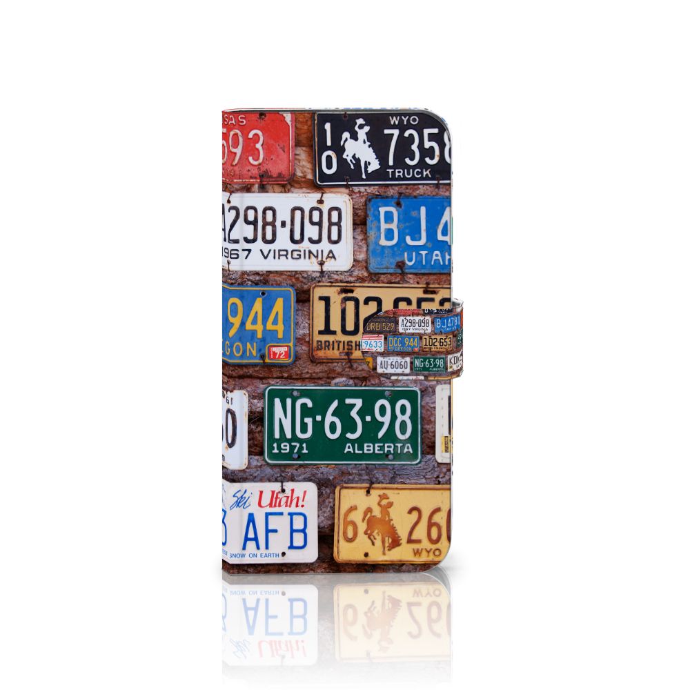 Samsung Galaxy A56 Telefoonhoesje met foto Kentekenplaten design collage voorzijde