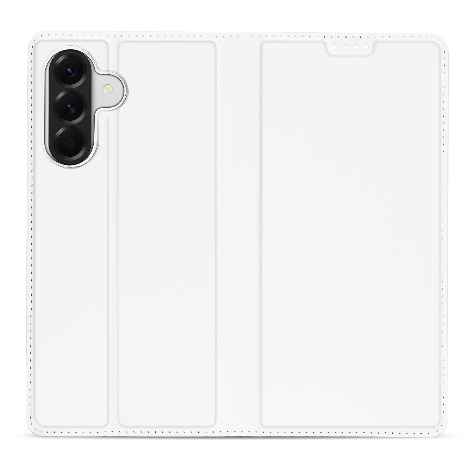 Samsung Galaxy A57 Stand Case Hoesje Wit detail achteraanzicht.
