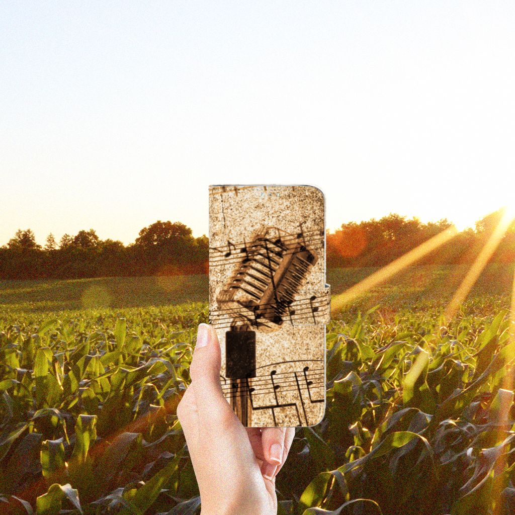 Samsung Galaxy A71 Telefoonhoesje met foto Bladmuziek boekhoesje bladmuziek handgebied