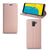 Samsung Galaxy J6 (2018) Hoesje Rose met Pashouder hoesje rose voorkant achterkant aanzicht