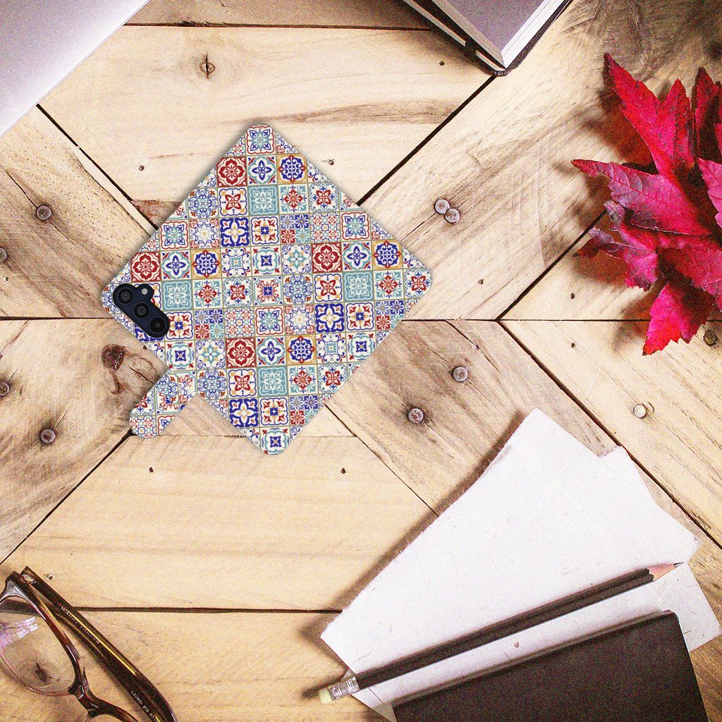 Samsung Galaxy M14 Bookcase Tiles Color design Turkse tegels aanzicht