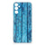 Samsung Galaxy M14 Bumper Hoesje Wood Blue design blauw hout achterkant