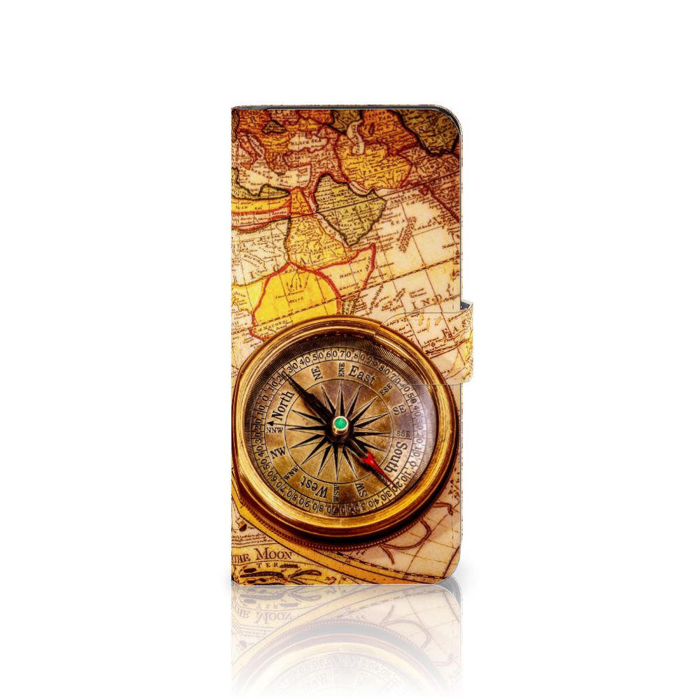 Samsung Galaxy M14 Flip Cover Kompas hoesje kompas design aanzicht