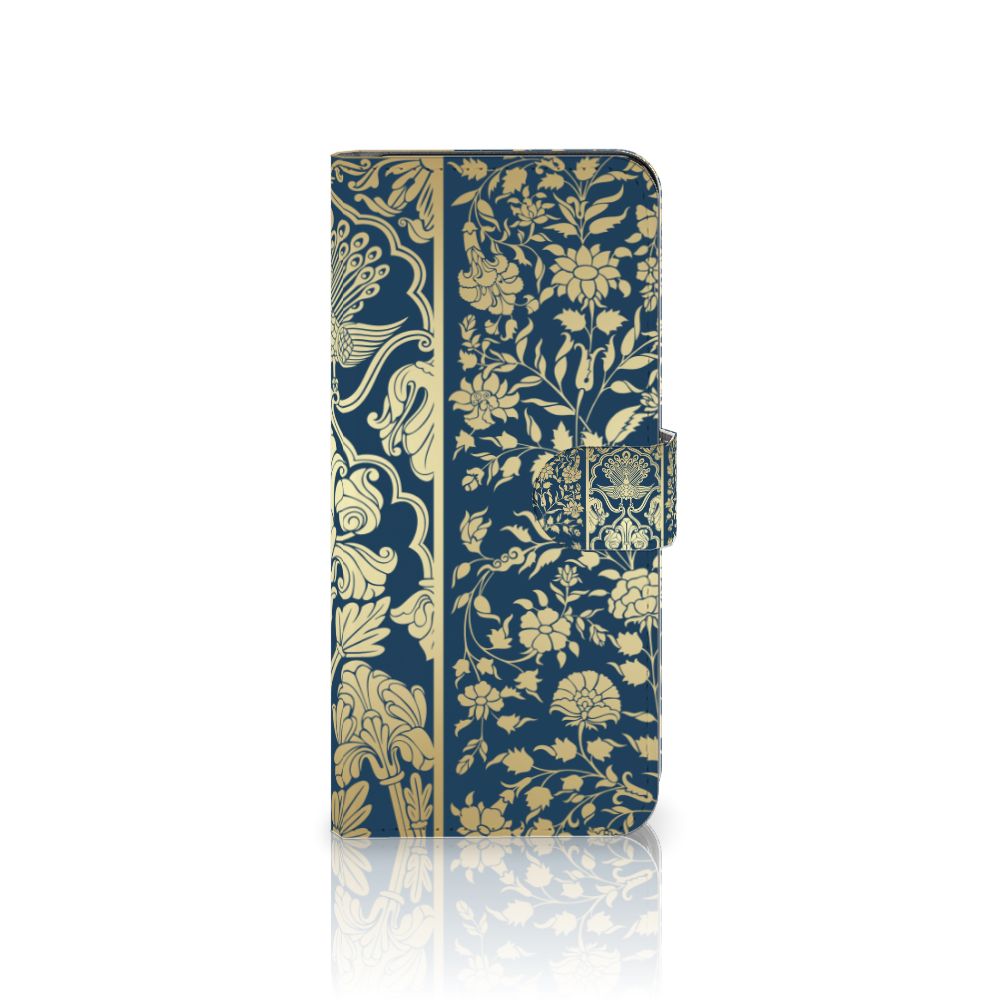 Samsung Galaxy M14 Hoesje Beige Flowers design beige bloemen aanzicht
