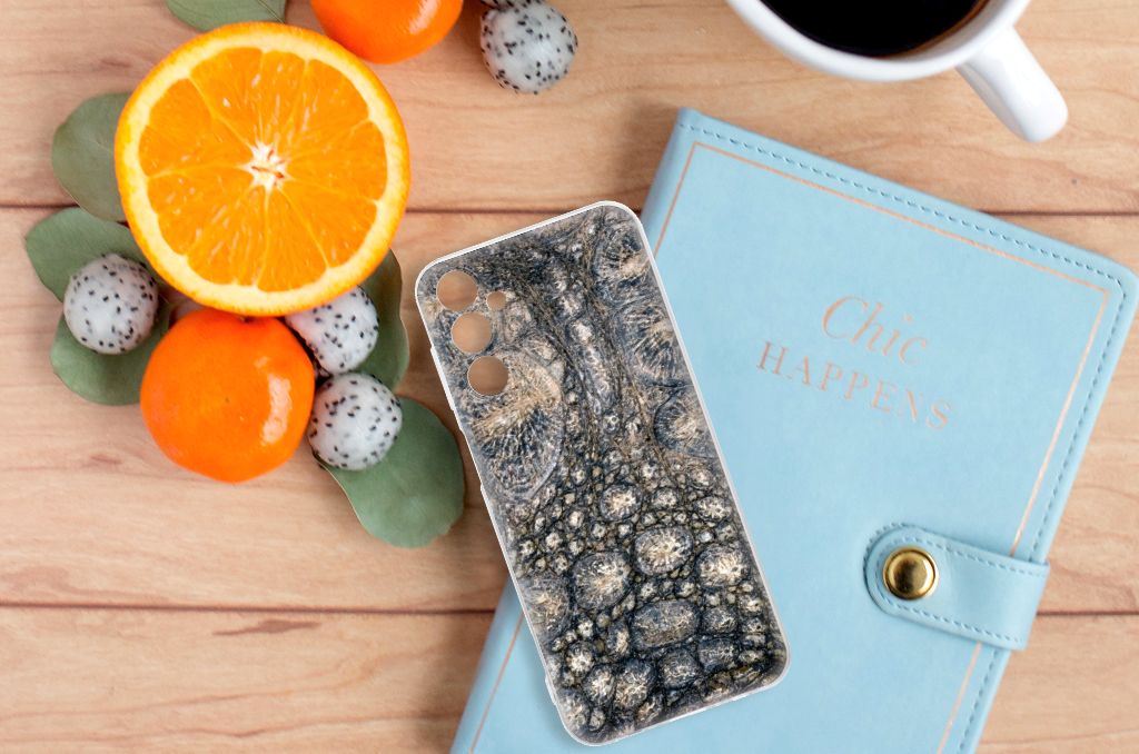 Samsung Galaxy M14 TPU Hoesje Krokodillenprint