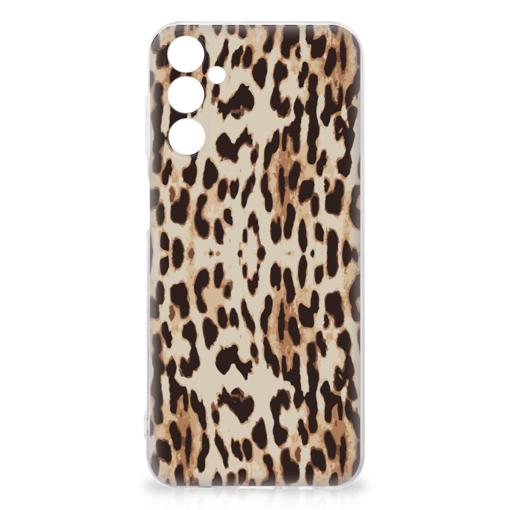 Samsung Galaxy M14 TPU Hoesje Leopard hoesje luipaardprint achterkant