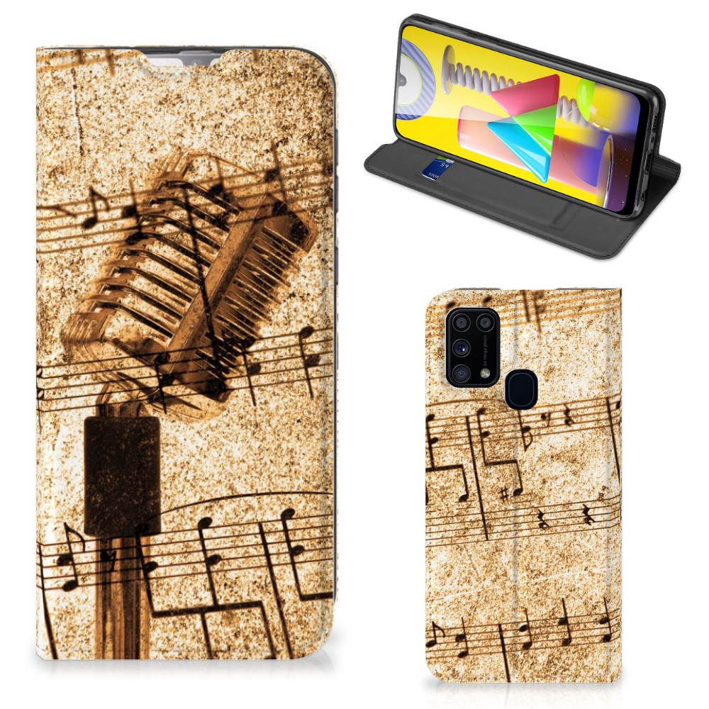 Samsung Galaxy M31 Stand Case Bladmuziek - B2C Telecom