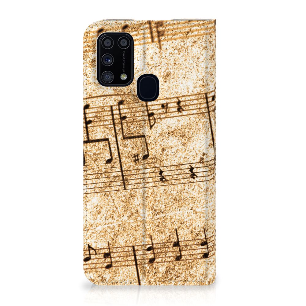 Samsung Galaxy M31 Stand Case Bladmuziek - B2C Telecom