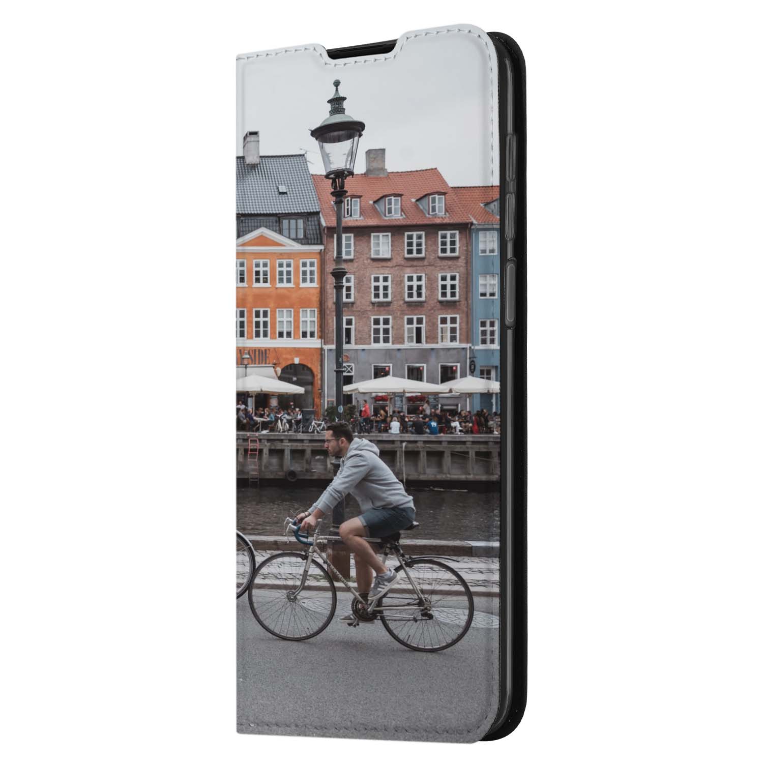 Samsung Galaxy M52 Book Cover Hoesje Maken met Foto book cover design fietser aanzicht