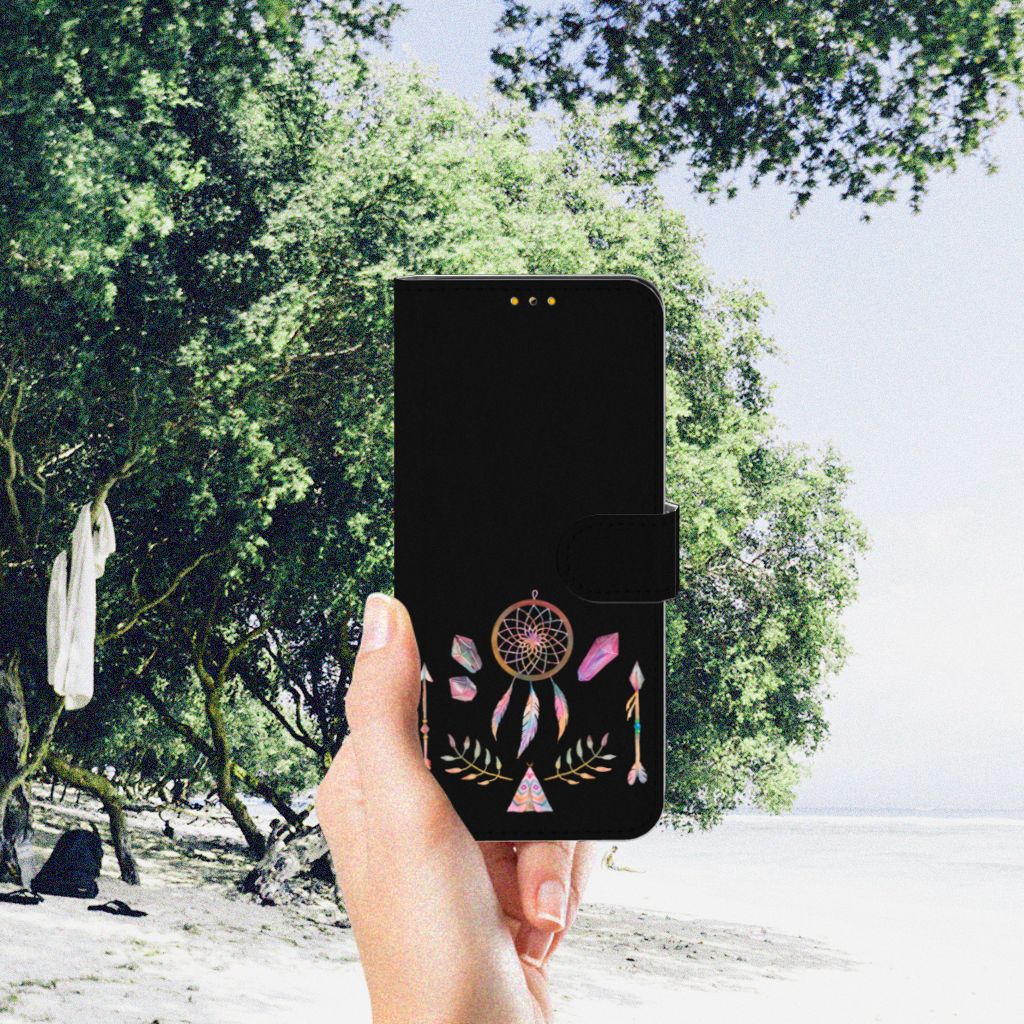 Samsung Galaxy M52 Leuk Hoesje Boho Dreamcatcher telefoonhoesje dromenvanger hand strand