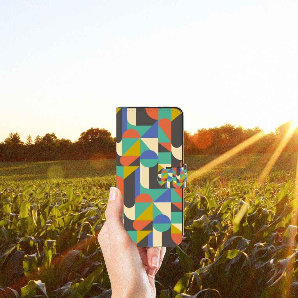 Samsung Galaxy M53 Telefoon Hoesje Funky Retro abstract design hand voor zon