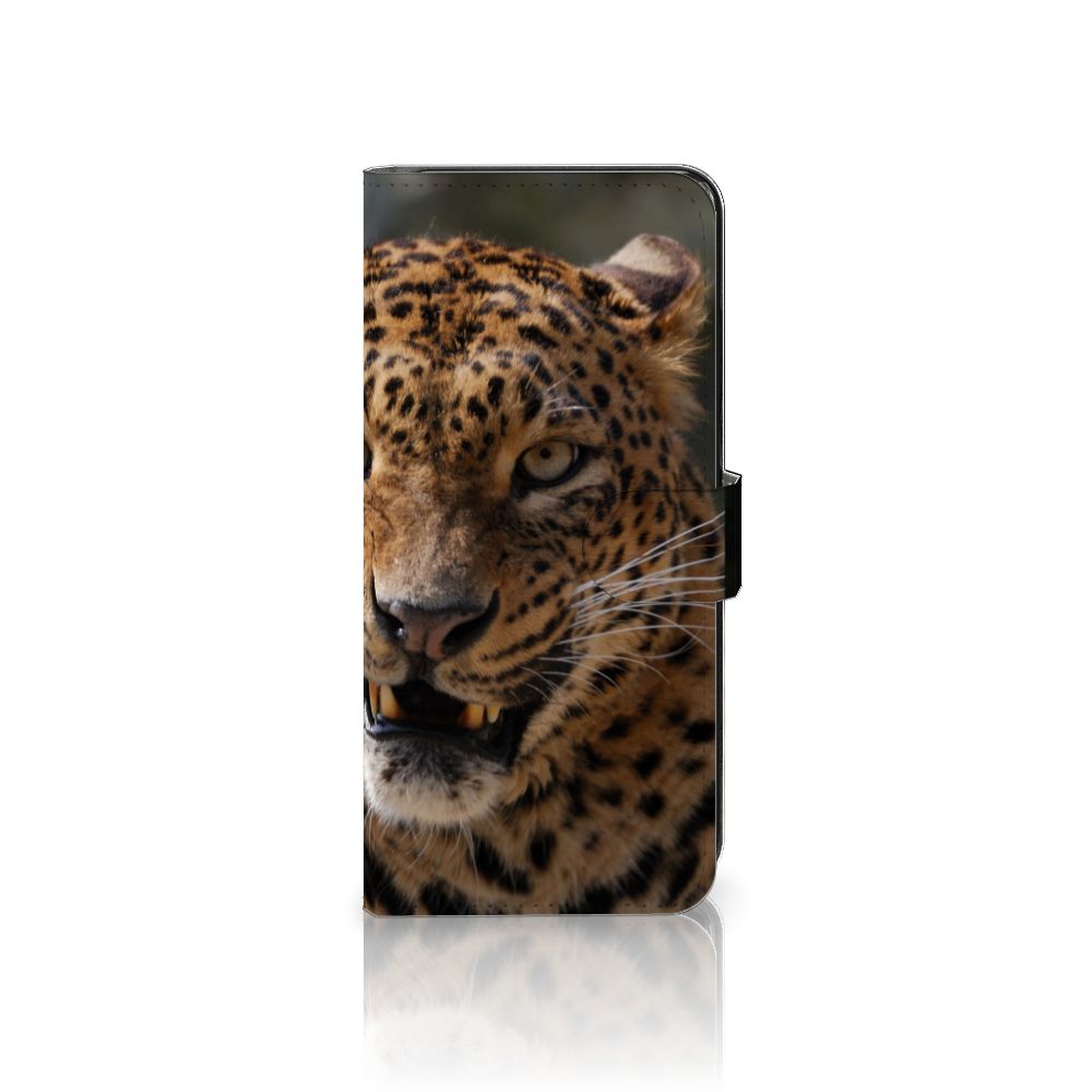Samsung Galaxy M53 Telefoonhoesje met Pasjes Luipaard design luipaard voorkant